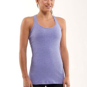 LULULEMON COOL RACERBACK HEATHERED PERSIAN PURPLE EUC W1726S SIZE 10
